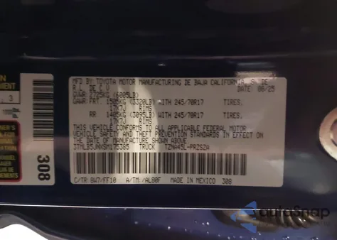 2025 Toyota Tacoma Sr5 from USA, damaged, VIN 3TMLB5JNXSM175385